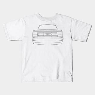 1996 Ford F-150 - front stencil, black Kids T-Shirt